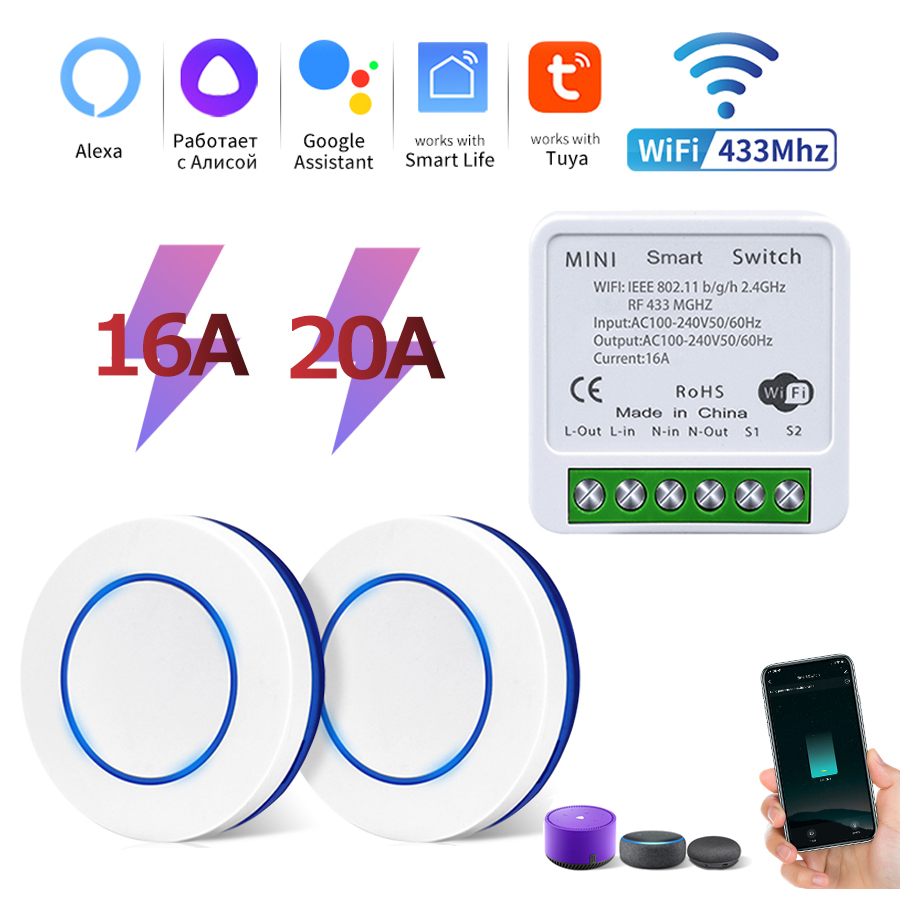 Smart Light Switch Wifi - Tuya Wifi Smart Switch RF 433MHz