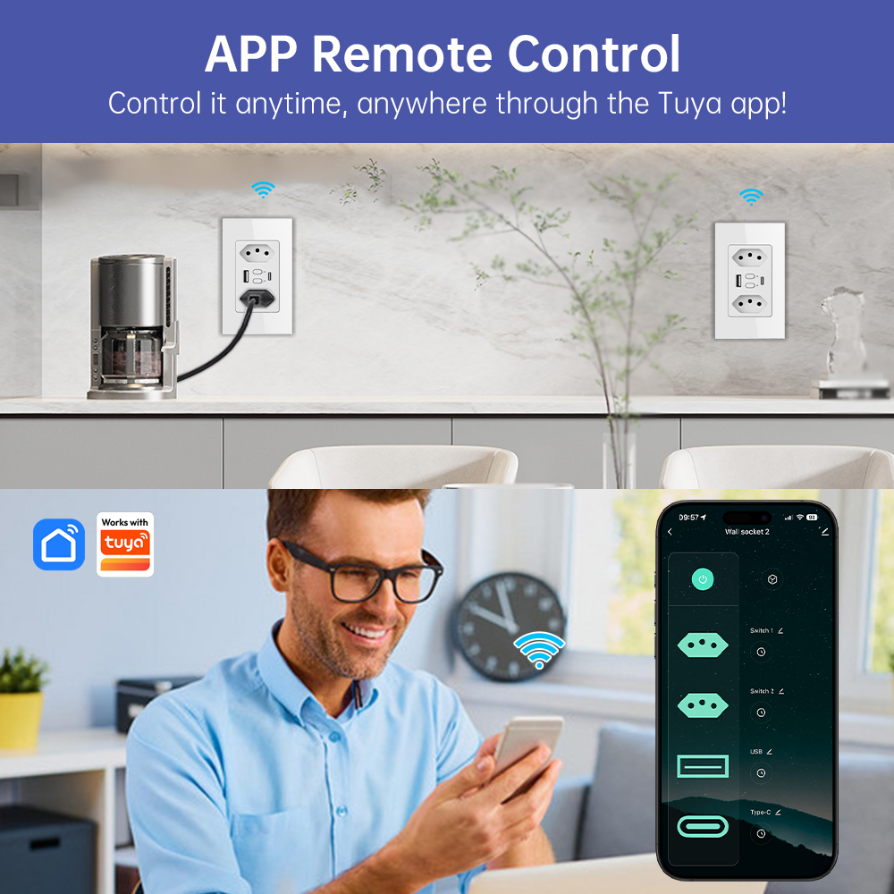 MANHOT Wifi Smart Brazil Socke - Wifi Smart Plug review and price