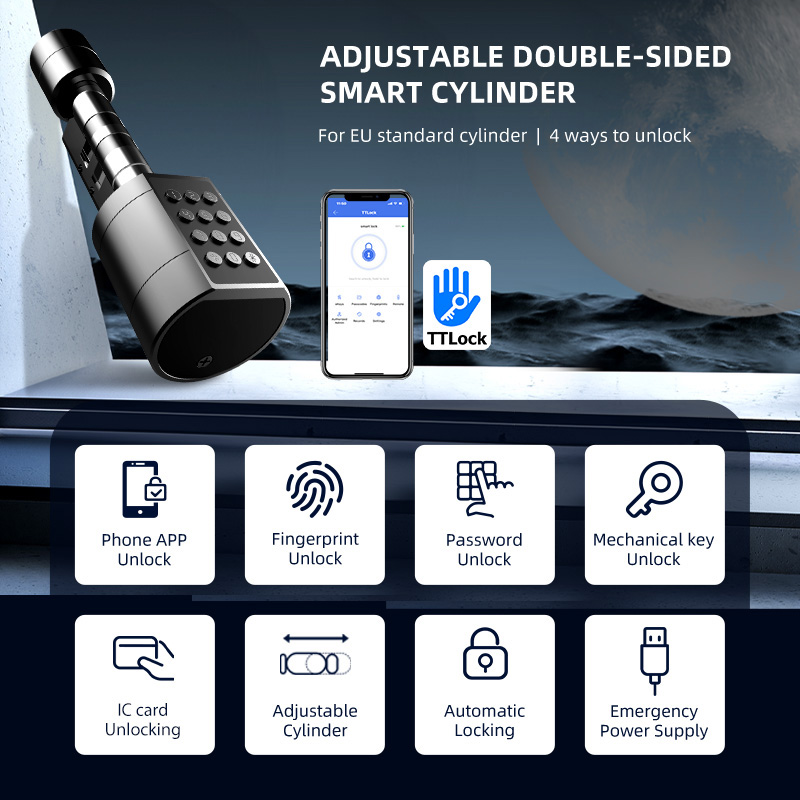 Smart Euro Cylindrical Door Lo - Smart Door Lock Wifi review and price